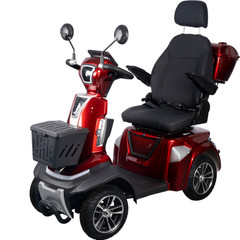 500W Heavy Duty 4 Wheel Mobility Scooters 48V Max Weight Capacity 700 lbs Red