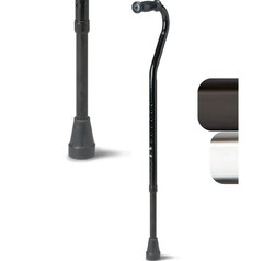Medline Bariatric Walking Cane Adjustable Height 500 Lbs Stability Black