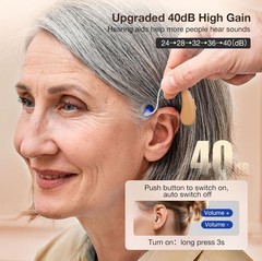 Hearing Aids Rechargeable with Noise Cancelling Hearing Amplifier with 5 Levels