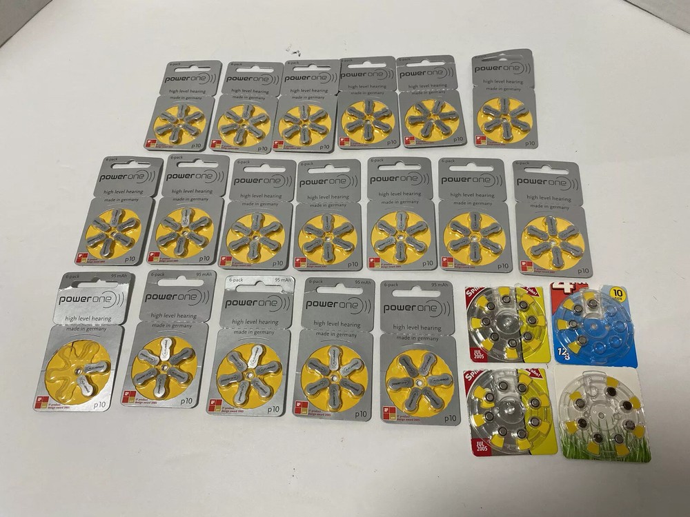 Lot Of P10 Hearing Aid Batteries PowerOne Rayovac etc. 130 EXPIRED Batteries (3)