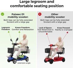 4 Wheels Mobility Scooters Power Wheelchair Folding Electric Scooter For Adult