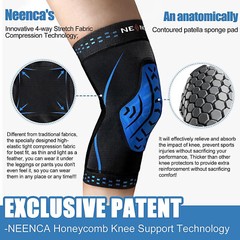 NEENCA Ultra-Thin Compression Knee Sleeves Knee Brace for Knee Pain Women Men