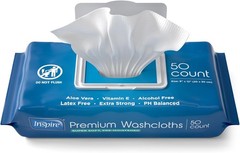 Disposable Adult Wash Cloths with Aloe Vera – 50 Pack 8×12 Size for Caregivers