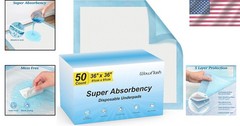 50 Count Disposable Underpads 36×36 – Leakproof & Quick Dry