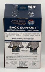 Copper Fit CFRRBK1SZ-001-OS Back Support Brace – Black