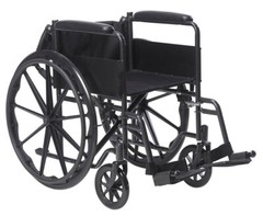 Drive Medical Silver Sport 1 Fixed Arm Swing-away Footrests Wheelchair Silver V