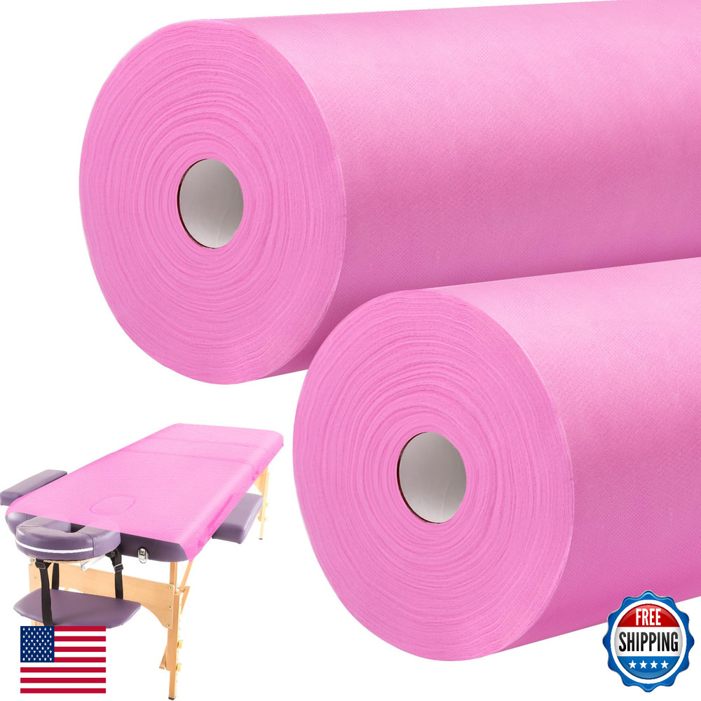 Tudomro 2 Rolls Disposable Non Woven Bed Sheets Massage Table Paper Covers Non W