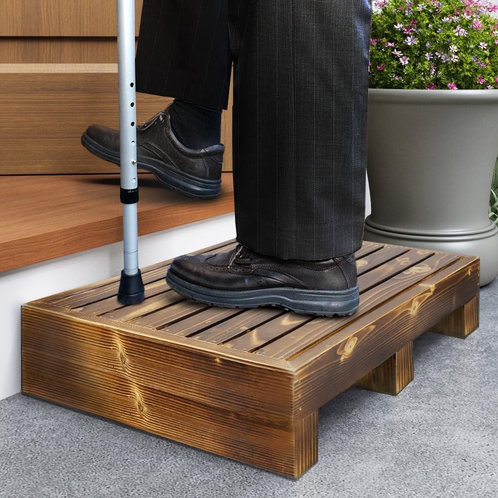 URFORESTIC Solid Wood Indoor/Outdoor 3 1/2″ Large25.5″Lx13″Wx3.5″H, Natural
