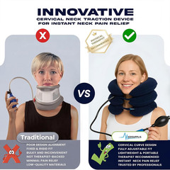 Cervical Neck Traction Device – Collar Brace Support for Pain Relief & Therapy
