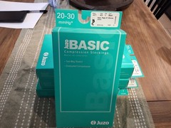 Juzo Basic 4411ag 20-30 mmHg Open Toe Compression Stocking Black Sz lI