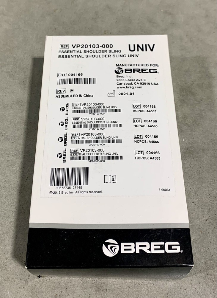 **LOT OF 26** Breg Universal Essential Shoulder Sling VP20103-000 NEW IN BOX