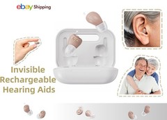 JINGHAO A Pair Hearing Aid Rechargeable Invisible fits Mild Hearing Loss US