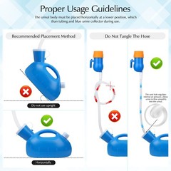 Portable Urinals for Men Spill Proof, OOCOME Upgrade Male Urinal Bottle Blue