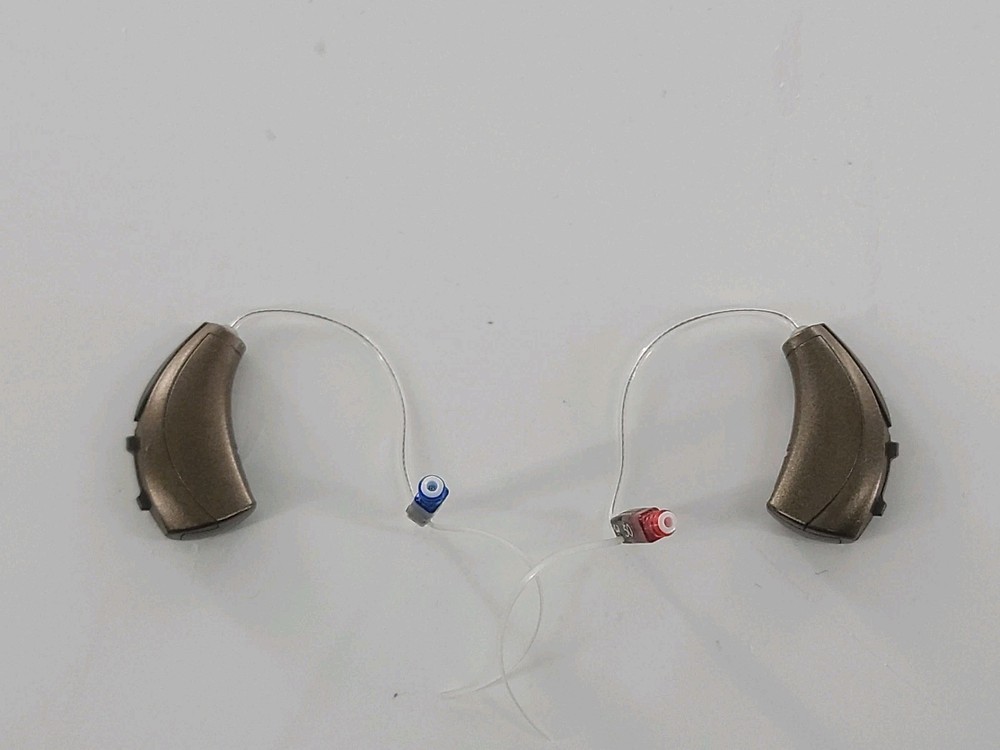 Starkey Muse i1000 RIC 312 Hearing Aids Pair L/R – Bronze – Complete Kit