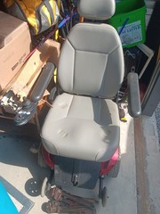 Jazzy Electric/Battery Powerchair 6-Wheel Padded Armrests Headrest Red/Gray