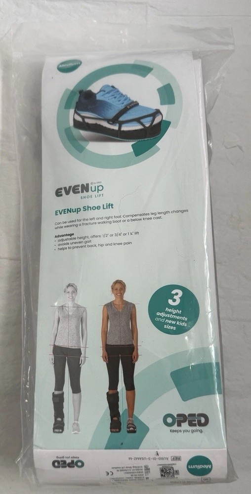EVENup – Shoe Lift for Walking Boot – Adult Size Medium Women (9-11)
