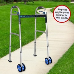 Heavy Duty Bariatric Walker Wheel Kit – Blue