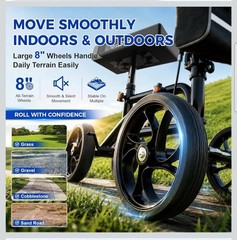Economy Knee Scooter Steerable Knee Walker for Foot Injuries Compact Crutch