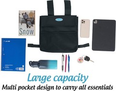 Durable Water-Resistant 5-Pocket Walker Side Pouch – Effortless Installation