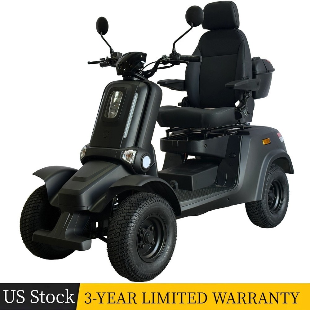 Heavy Duty 4-Wheel Mobility Scooter for Senior&Adult 1000W 15MPH 500LBS Capacity