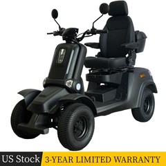 Heavy Duty 4-Wheel Mobility Scooter for Senior&Adult 1000W 15MPH 500LBS Capacity