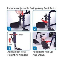 Ultra Lightweight Wheelchair Footrest Foot Pedals Foot Rest