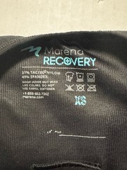 Marena Recovery Compression Vest Short Style Black Nylon & Spandex Blend Size XS