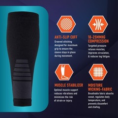 Calf Compression Sleeves for Men and Women – (1 Pair) Footless Compression So…