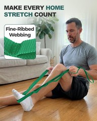 Quality Light Green Stretching Strap for Enhanced Flexibility & Safety