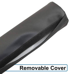 Rehabilitation Advantage Bolster Pillow 8×24 Black Therapy Support Cushion