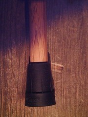 walking stick DEER ANTLER „T“ handle TAPERED HICKORY wood shaft HANDCRAFTED USA