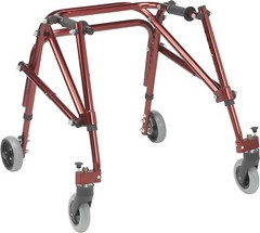 Nimbo 2G Lightweight Posterior Walker, Without Seat, Castle Red, Small