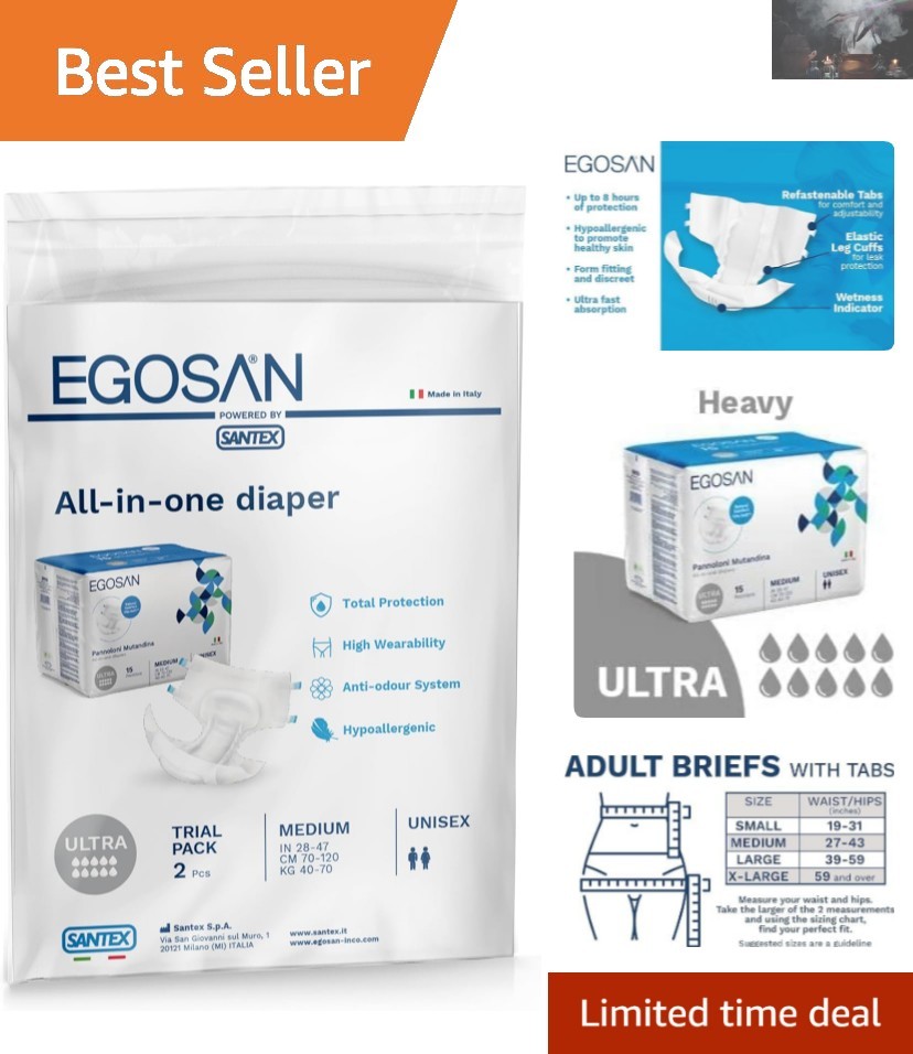 Ultra Adult Diaper Briefs – Maximum Absorbency with Comfort Fit for Men & Women
