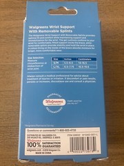 NEW Wrist Support Removable Splints, Advanced Support Anti microbial Adjustable