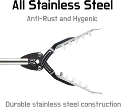 Premium Stainless Steel Grabber Reacher Pickup Tool Heavy Duty Trash Picker