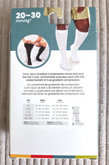 Core-Spun Therafirm Gradient Compression Support Socks 20-30 mmHg 18141 White XL