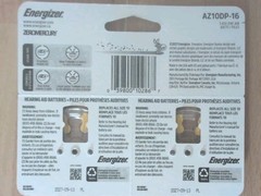 Energizer 16-Pack Size 10 Hearing Aid Batteries Exp 9/2027 NEW SEALED