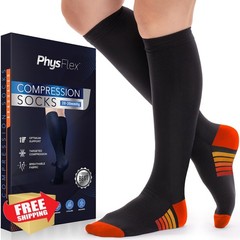 PhysFlex Compression Socks Orange Foot Xx-large