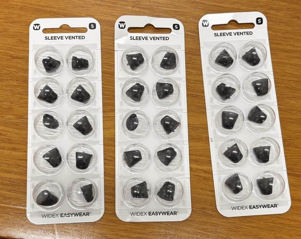 Widex Size Small Vented Sleeve Hearing Aid Domes 10-Pack (Lot Of 3 Packs)