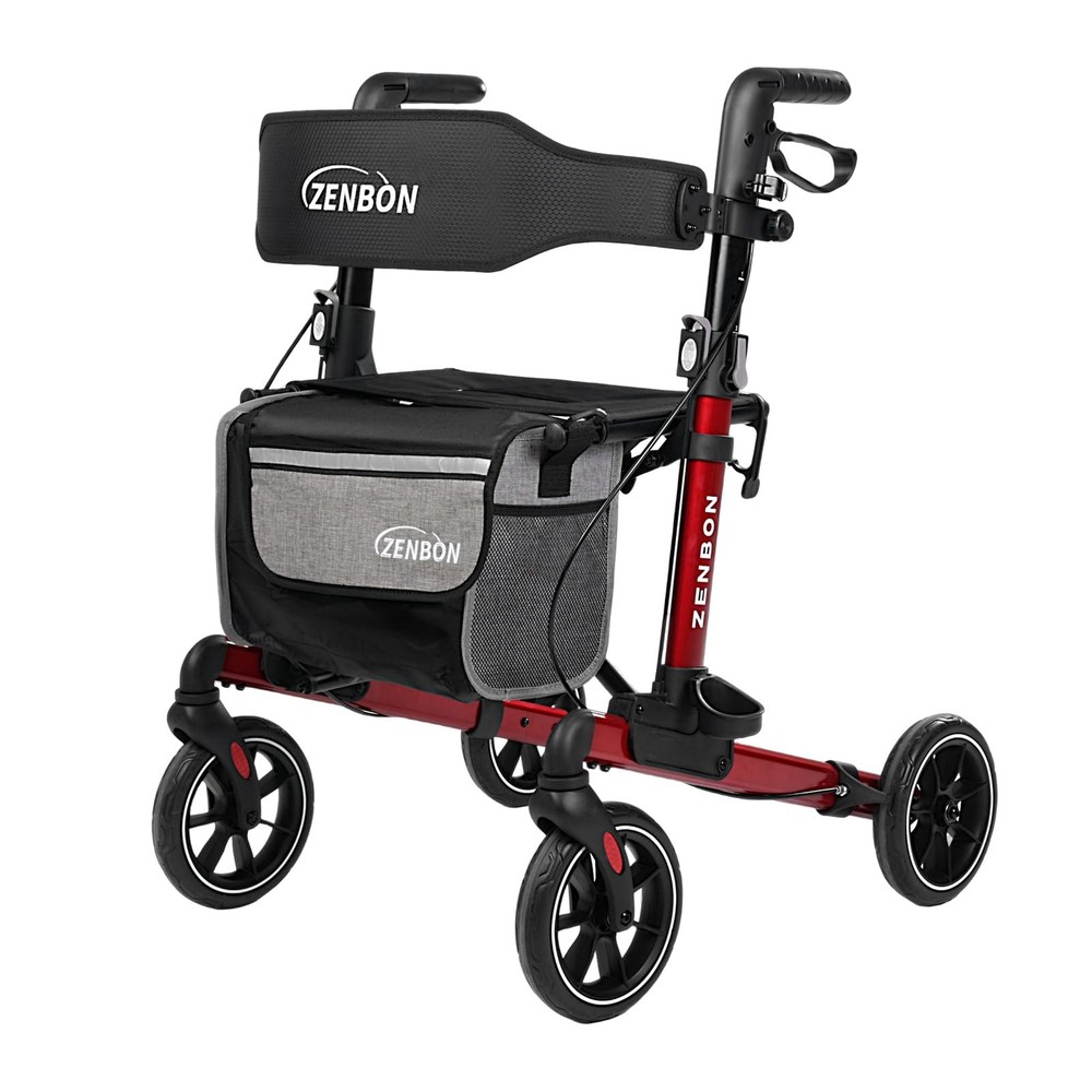 Zenbon Rollator Walker For Seniors/Adults Foldable In Two Directions Rolling