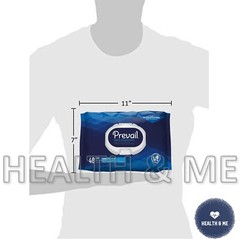 12 PACK (576 CT) PREMIUM PREVAIL WET WIPES WASHCLOTH WITH ALOE & VITAMIN E, XL