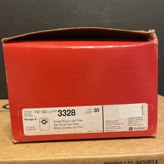 Box of 30 Hollister 3328 Karaya 5 Drainable Ostomy Pouch, Closed Pouch 1-1/4”
