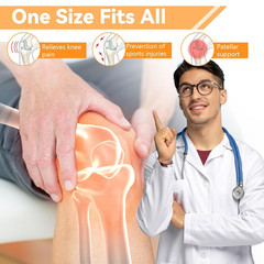 4Pcs Patella Bands Basketball, Silicone Fine Knee Bands for Knee Pain, Elastic P