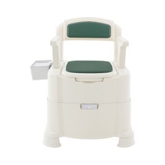 Floor Standing Bedside Commode w/Induction Portable Toilet for Elderly Disabled