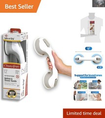 12-Inch Suction Cup Grab Bar – Stylish Safety Handle for Bathtubs & Showers