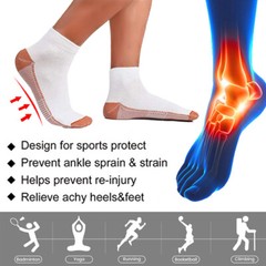 Copper Compression Support Socks 20-30mmHg Graduated Plantar Fasciitis Men Women