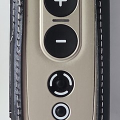 Phonak PilotOne II Hearing Aid Remote Control Silver Black Leather Belt Holster