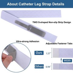 4 Pcs Urinary Catheter Legband Holder Straps Adjustable Anti-Slip Leg Bag for Me