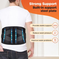 Red Light Therapy Back Massager Brace Belt Vibration Heat for Lumbar Pain Relief
