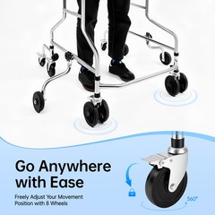 Adult Walker Aid Ergonomic Standing Walker Rehabilitation Walking Aids Homes